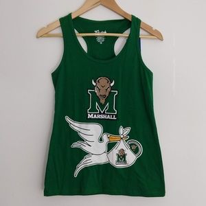 Marshall University Maternity Racerback S Green